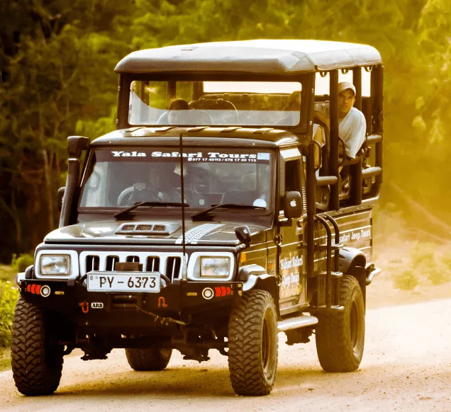 Mahindra Bolero 4x4 safari jeep used for Yala National Park tours